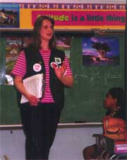 woman teaching a class