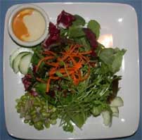 PIcture of an edamame and radish salad as prepared by a chef in Philadelphia.
