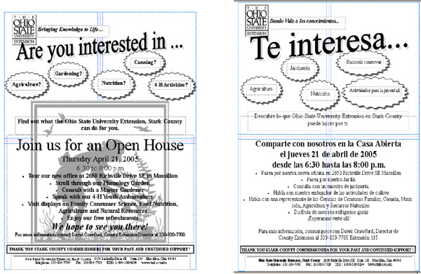 Flyer in English and Spanish