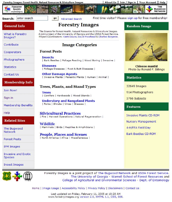 Forestry Images Homepage