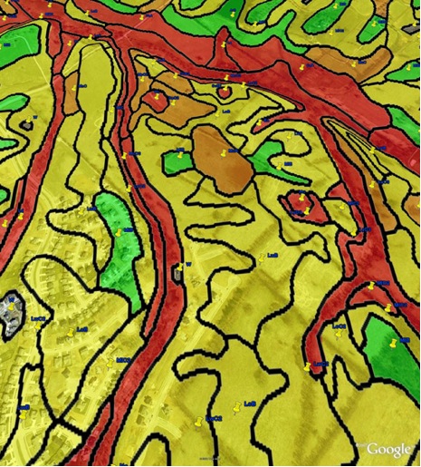 Suitability for Dwellings With
Basements and for Homes Without Basements Overlain by Soil Survey
Data