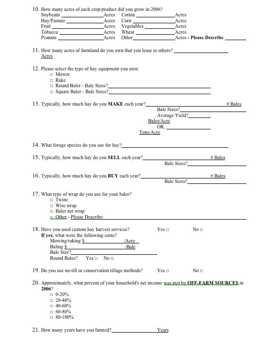 Mailed Survey Instrument 2