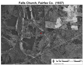 The Future Location of Falls
Church High School in 1937 (The Red Asterisk Serves as a Common
Reference Point in Figures 1-3.)
