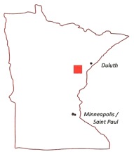 Location of the Fond du Lac
Reservation Within Minnesota