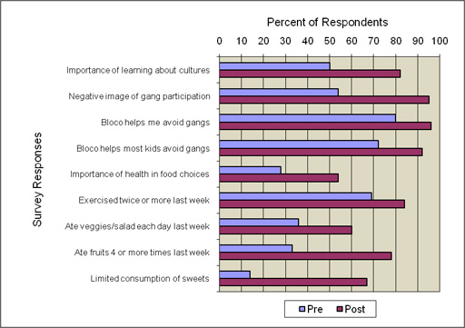 Evaluation Results for the 4-H
Bloco Project