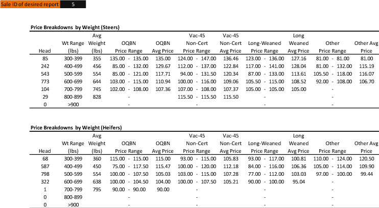 Price Summary Template in Excel