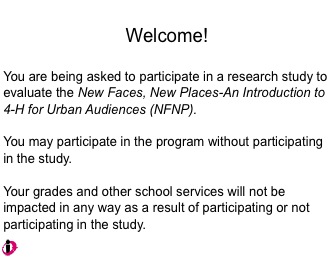 Example of the Pre/Post Evaluation