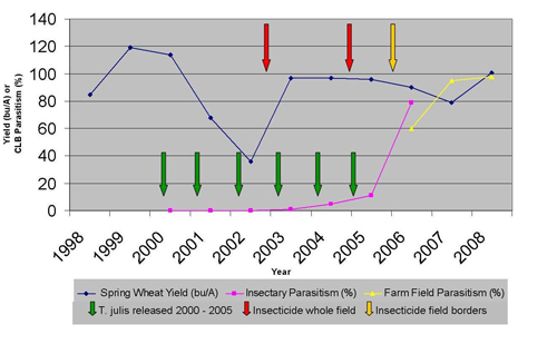 Farmer Transition from
Insecticide to Biological Control of Cereal Leaf Beetle at Nine Mile
Falls, Washington