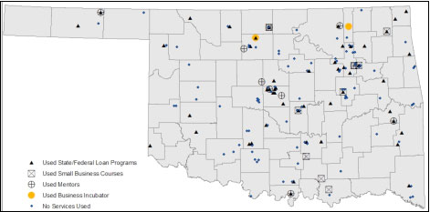 Location of Respondents by Services Used