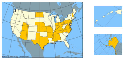 States with Extension Walking Programs