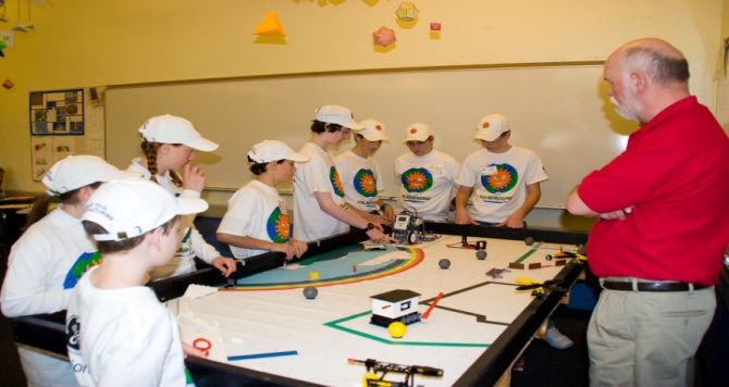 A FLL Team during Technical Judging