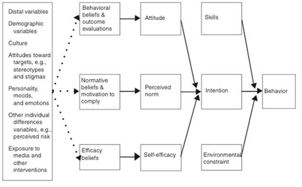 The Integrative Model of Behavioral Prediction (Fishbein & Yzer, 2003, p. 167)