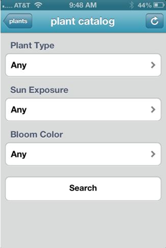 Plant Selection Options (a) and Sample List (b)