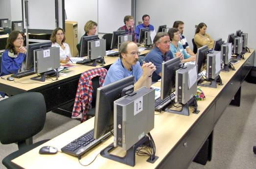 A Traditional GIS Workshop: Participants Spend More Time Listening to Lectures and Doing Software Exercises Individually.