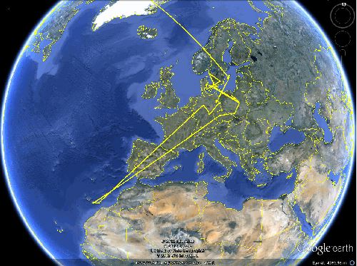 The Global View: Tracking a Logged Geocoin Using GoogleEarth