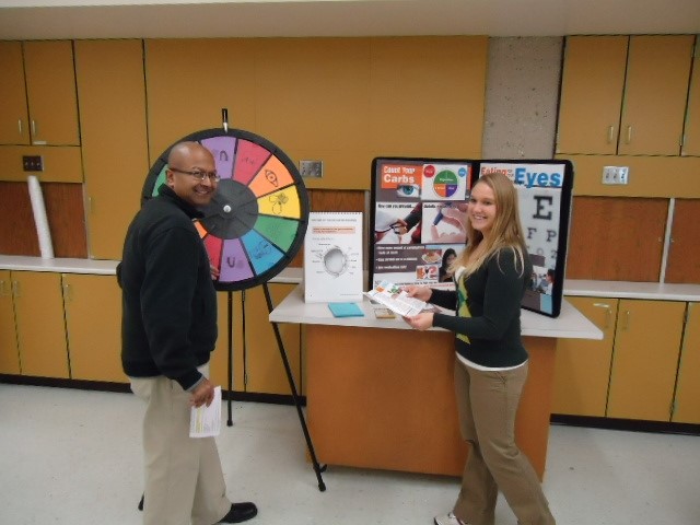 Game Wheel and Poster with Dietetic Student Educator