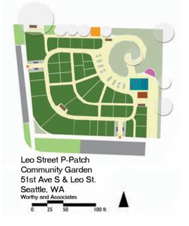 Plan of Leo Street P-Patch Community Garden