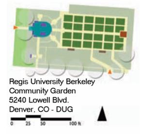 Plan of Regis University Berkeley Community Garden