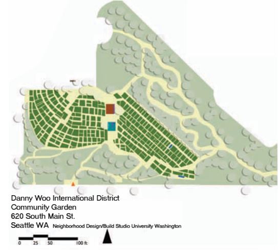 Plan of Danny Woo International District Community Garden